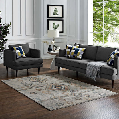 Jenica Distressed Moroccan Tribal Abstract Diamond 8x10 Area Rug
