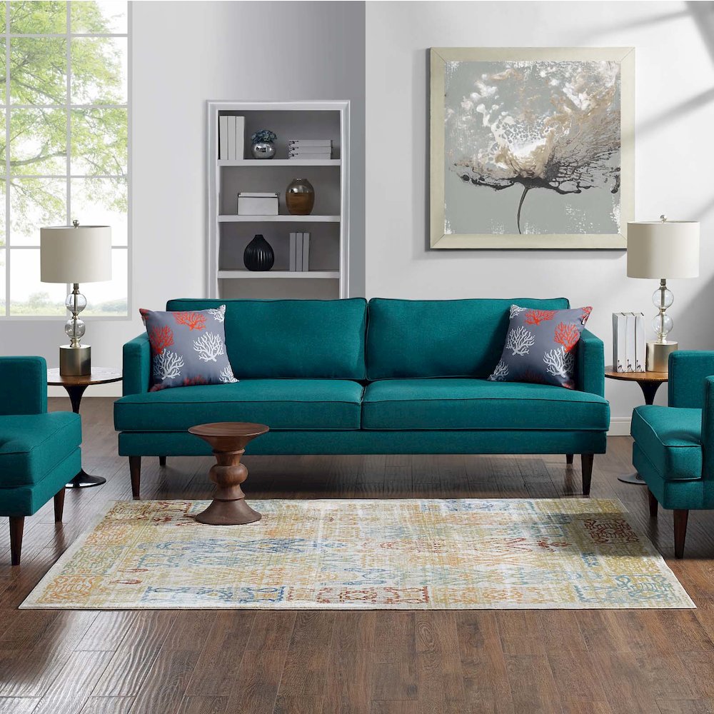 Solimar Distressed Southwestern Aztec 8x10 Area Rug