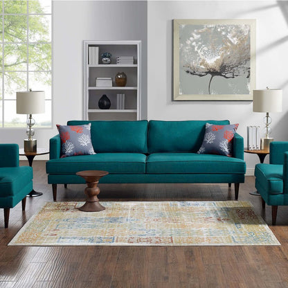 Solimar Distressed Southwestern Aztec 8x10 Area Rug