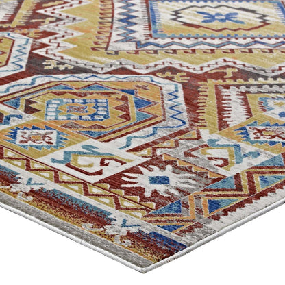 Florita Distressed Southwestern Aztec 5x8 Area Rug
