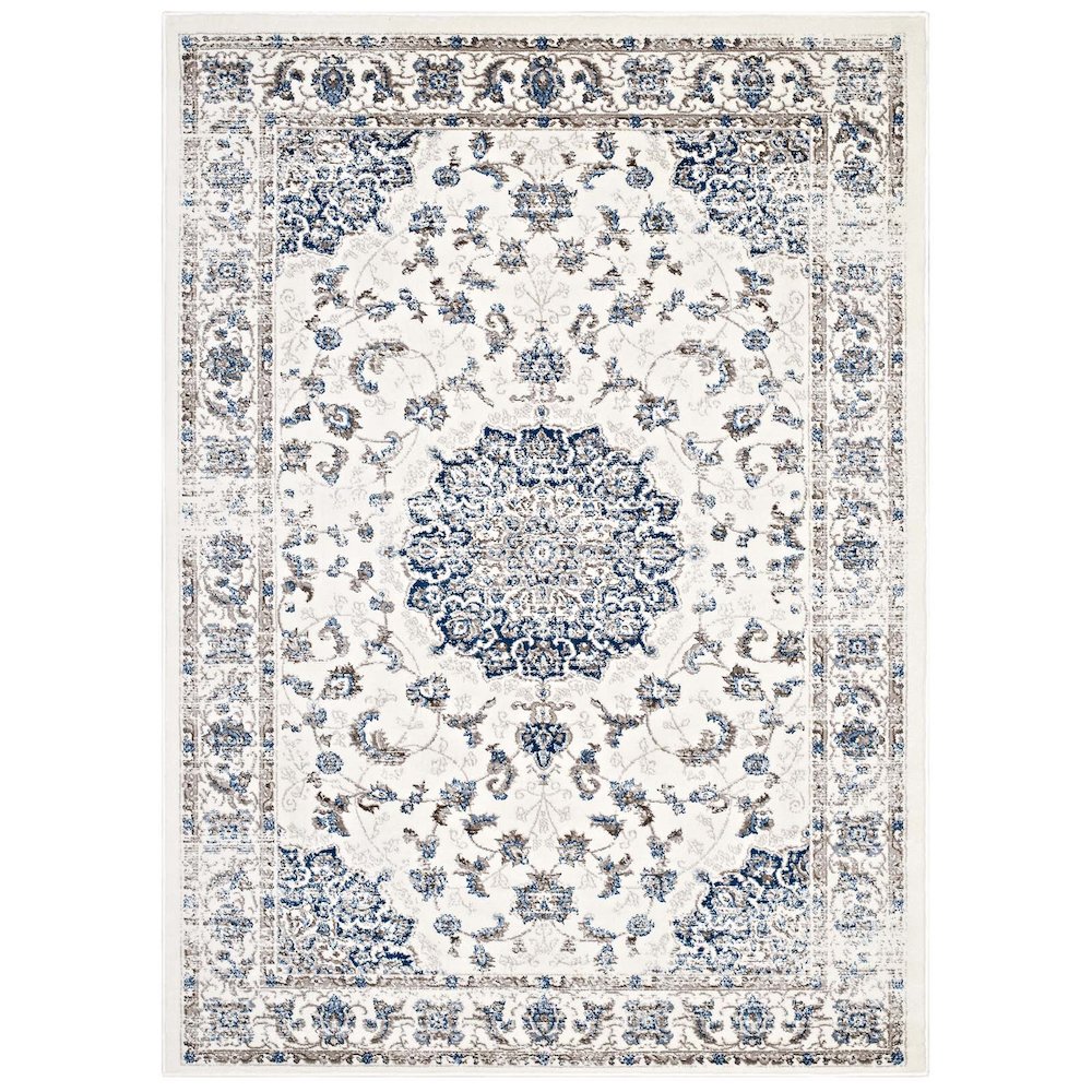 Lilja Distressed Vintage Medallion 5x8 Area Rug