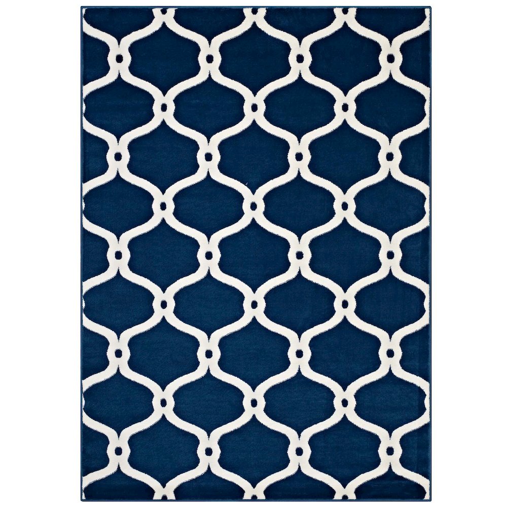 Beltara Chain Link Transitional Trellis 5x8 Area Rug