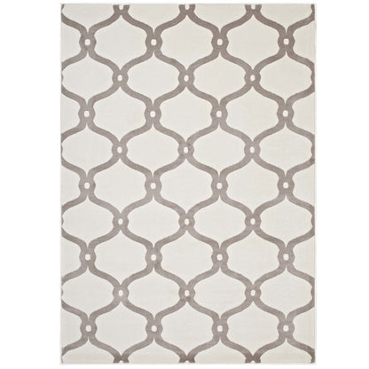 Beltara Chain Link Transitional Trellis 5x8 Area Rug
