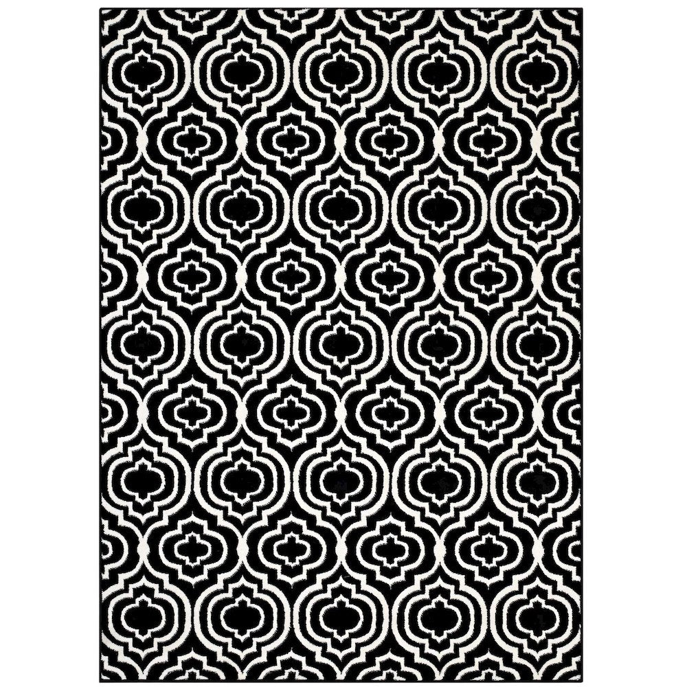 Frame Transitional Moroccan Trellis 5x8 Area Rug