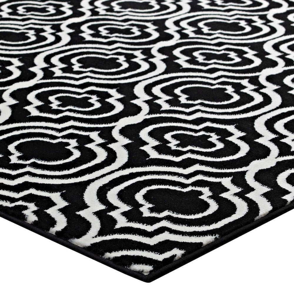 Frame Transitional Moroccan Trellis 5x8 Area Rug