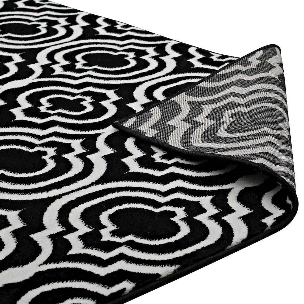 Frame Transitional Moroccan Trellis 5x8 Area Rug