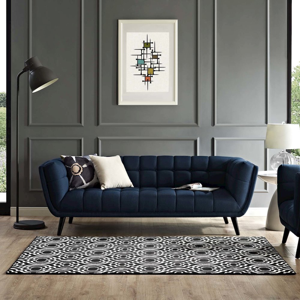 Frame Transitional Moroccan Trellis 5x8 Area Rug