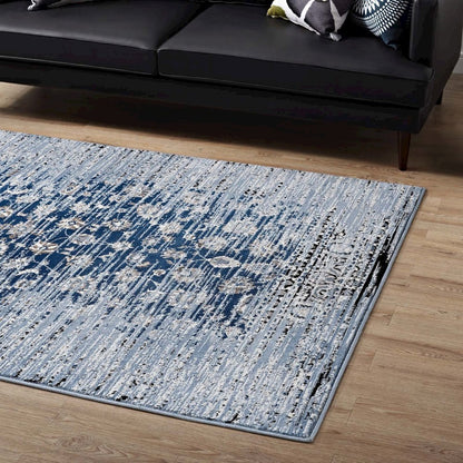 Chiara Distressed Floral Lattice Contemporary 5x8 Area Rug