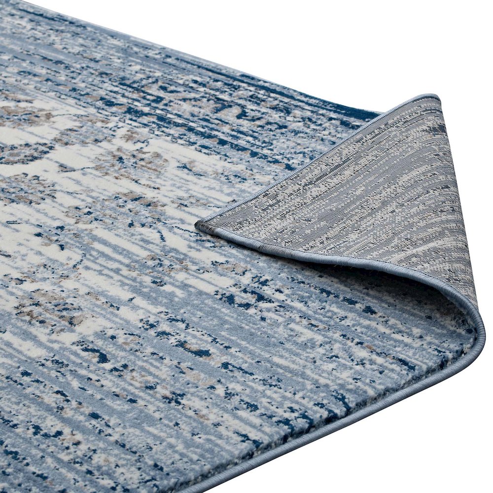 Chiara Distressed Floral Lattice Contemporary 5x8 Area Rug