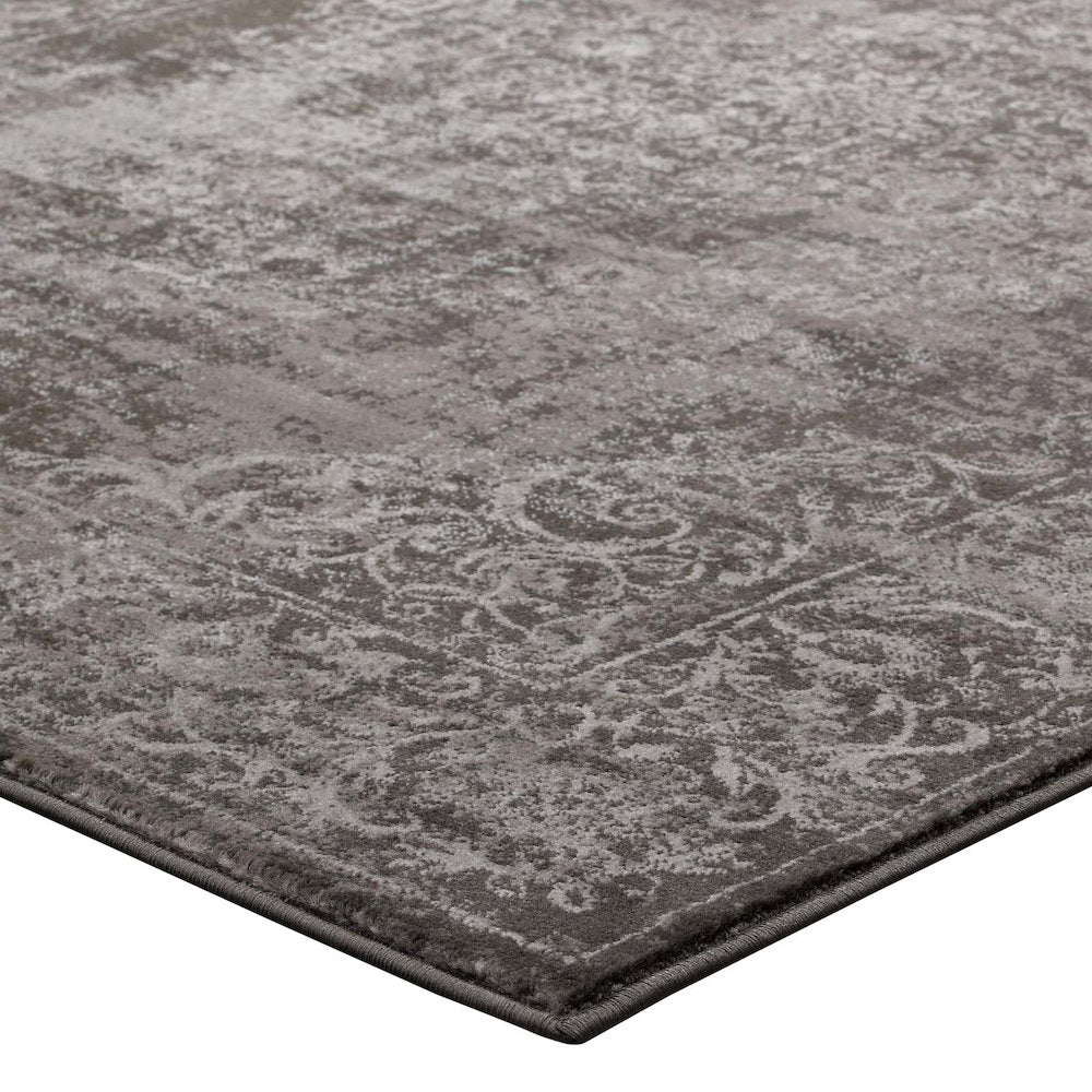 Gamela Rustic Vintage Ornate Floral Medallion 5x8 Area Rug