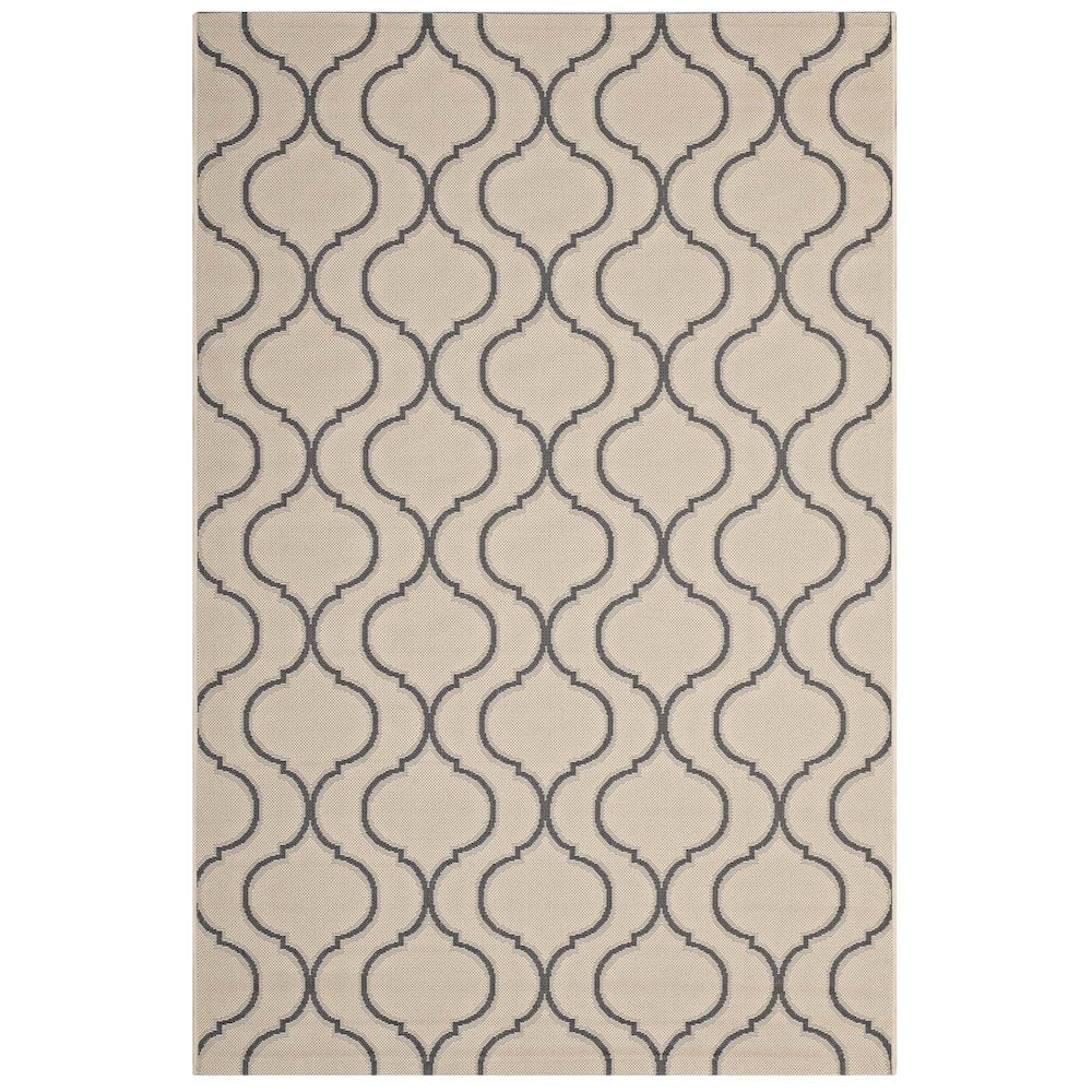 Linza Wave Abstract Trellis Indoor and Outdoor 5x8 Area Rug