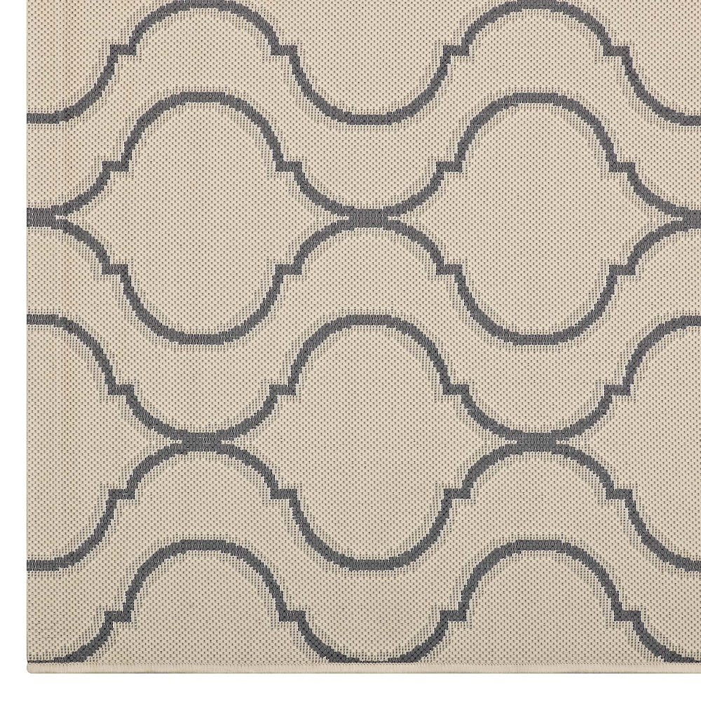 Linza Wave Abstract Trellis Indoor and Outdoor 5x8 Area Rug