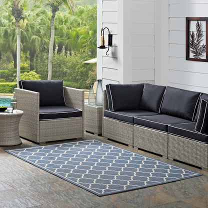 Avena Moroccan Quatrefoil Trellis Indoor and Outdoor 5x8 Area Rug
