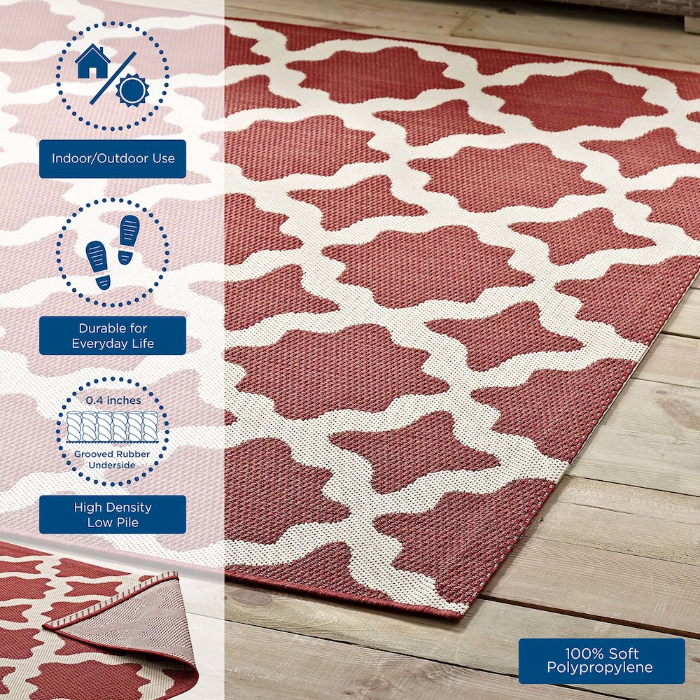 Cerelia Moroccan Trellis Indoor and Outdoor 9x12 Area Rug