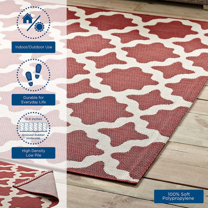 Cerelia Moroccan Trellis Indoor and Outdoor 9x12 Area Rug
