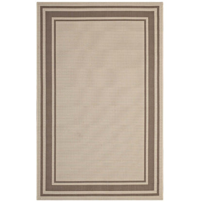 Rim Solid Border Indoor and Outdoor 8x10 Area Rug