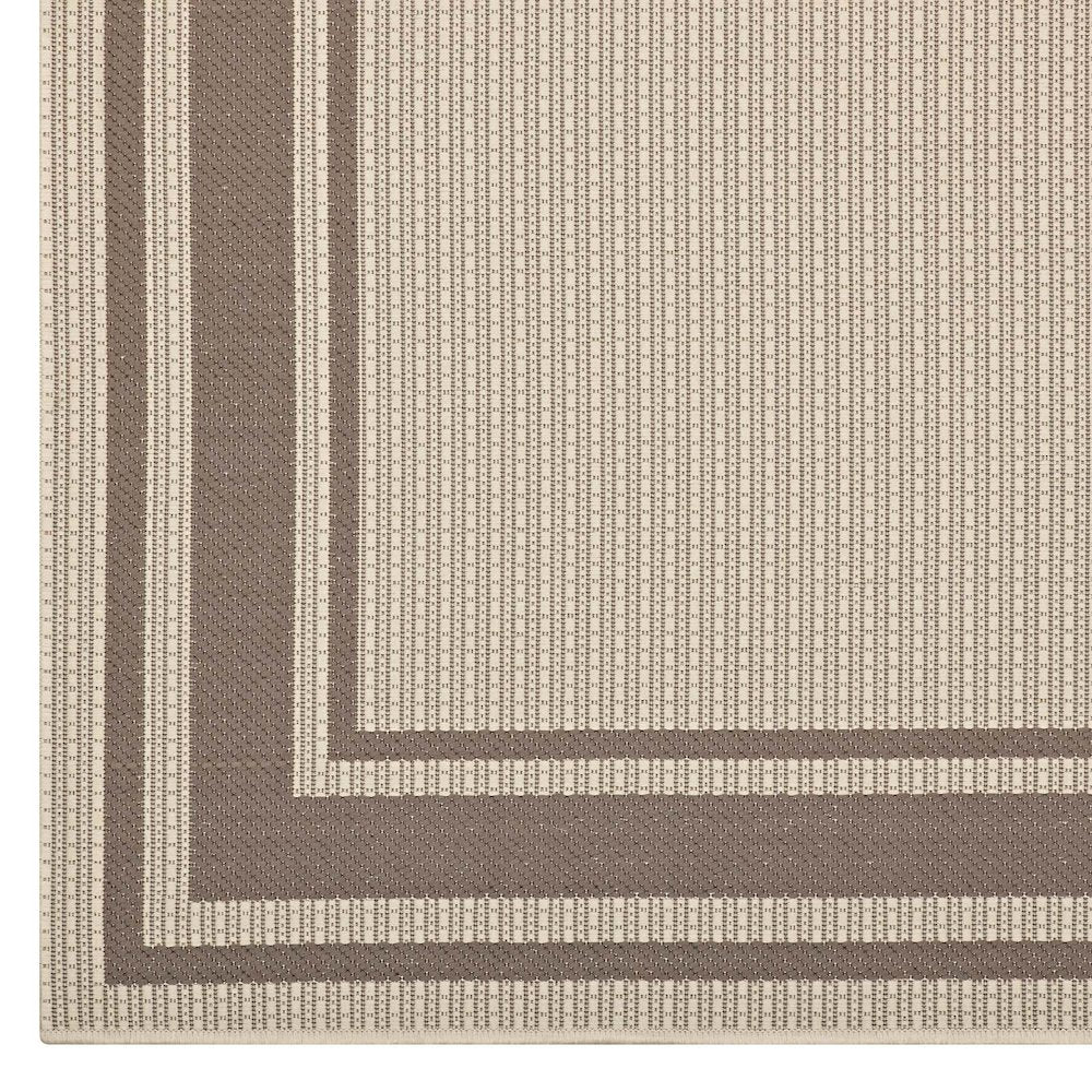 Rim Solid Border Indoor and Outdoor 8x10 Area Rug