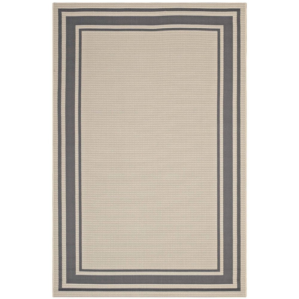 Rim Solid Border Indoor and Outdoor 5x8 Area Rug