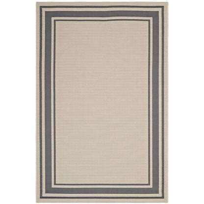 Rim Solid Border Indoor and Outdoor 5x8 Area Rug