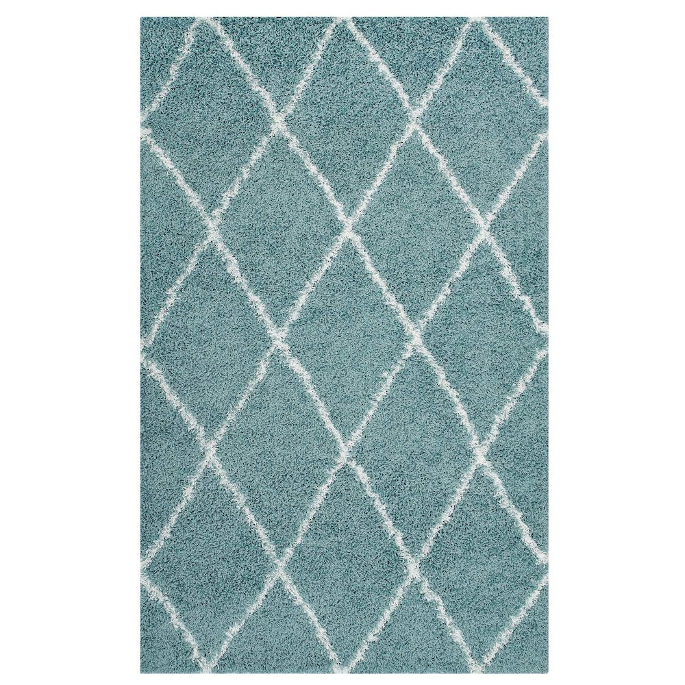Toryn Diamond Lattice 5x8 Shag Area Rug
