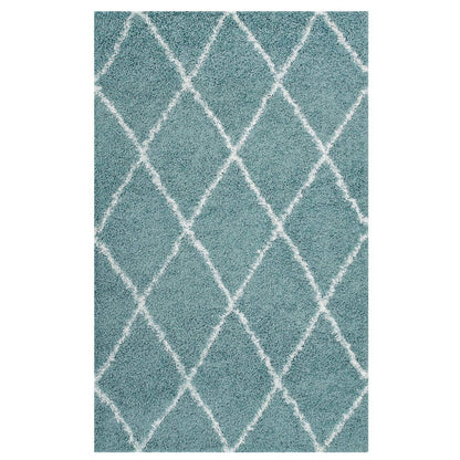 Toryn Diamond Lattice 5x8 Shag Area Rug