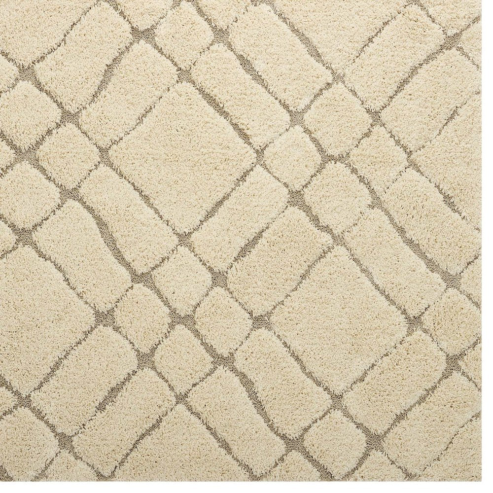 Jubilant Verona Abstract Geometric Shag 5x8 Area Rug