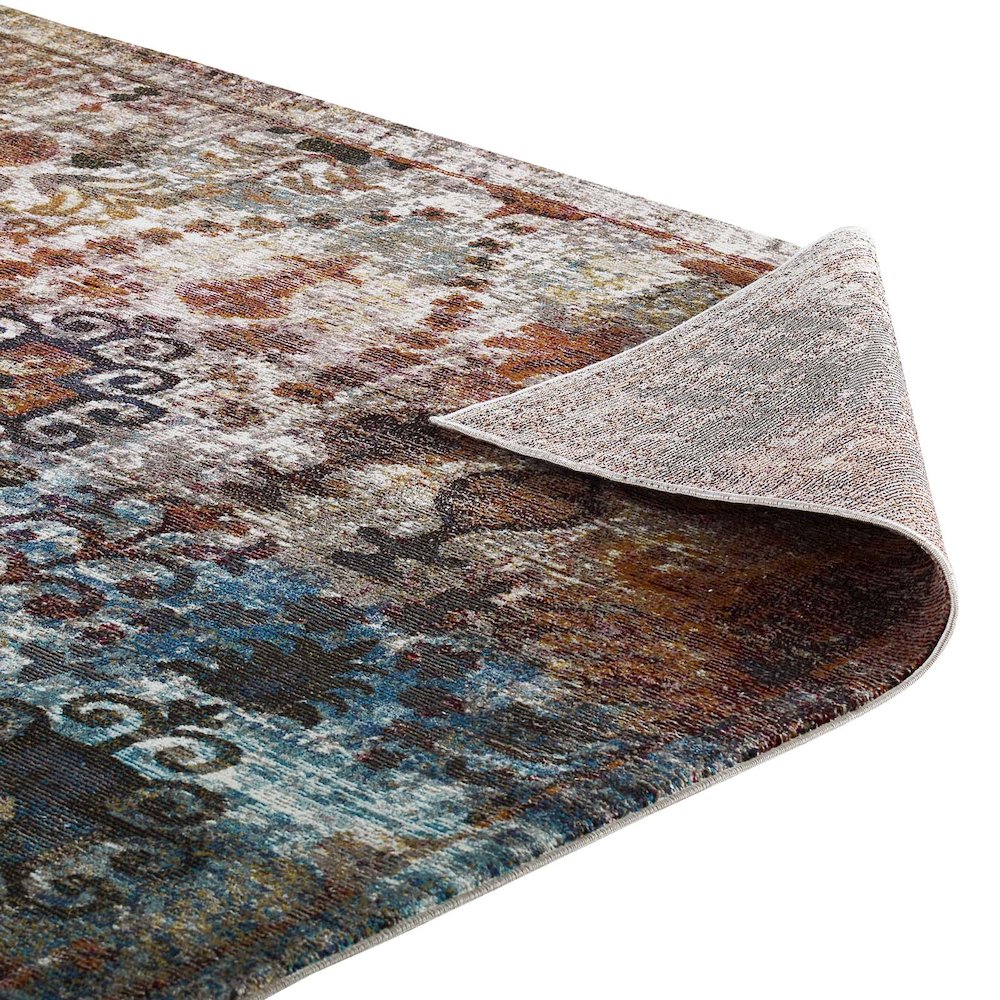 Tahira Transitional Distressed Vintage Floral Moroccan Trellis 4x6 Area Rug