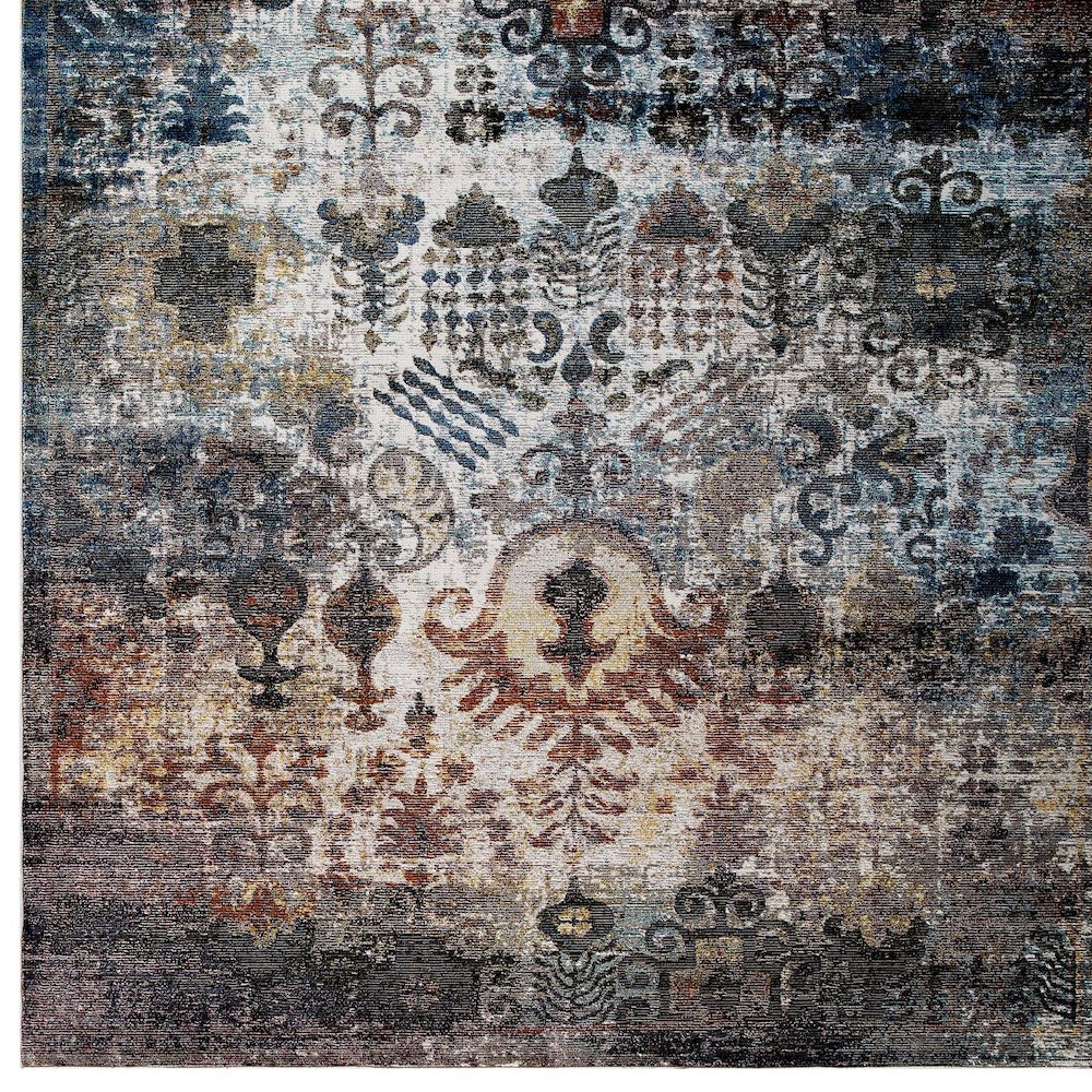 Tahira Transitional Distressed Vintage Floral Moroccan Trellis 5x8 Area Rug