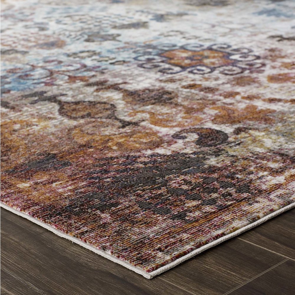 Tahira Transitional Distressed Vintage Floral Moroccan Trellis 5x8 Area Rug