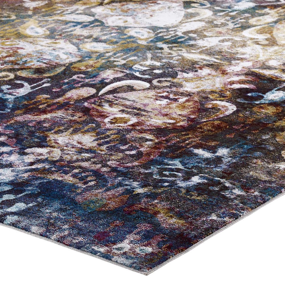 Jayla Transitional Distressed Vintage Floral Moroccan Trellis 4x6 Area Rug