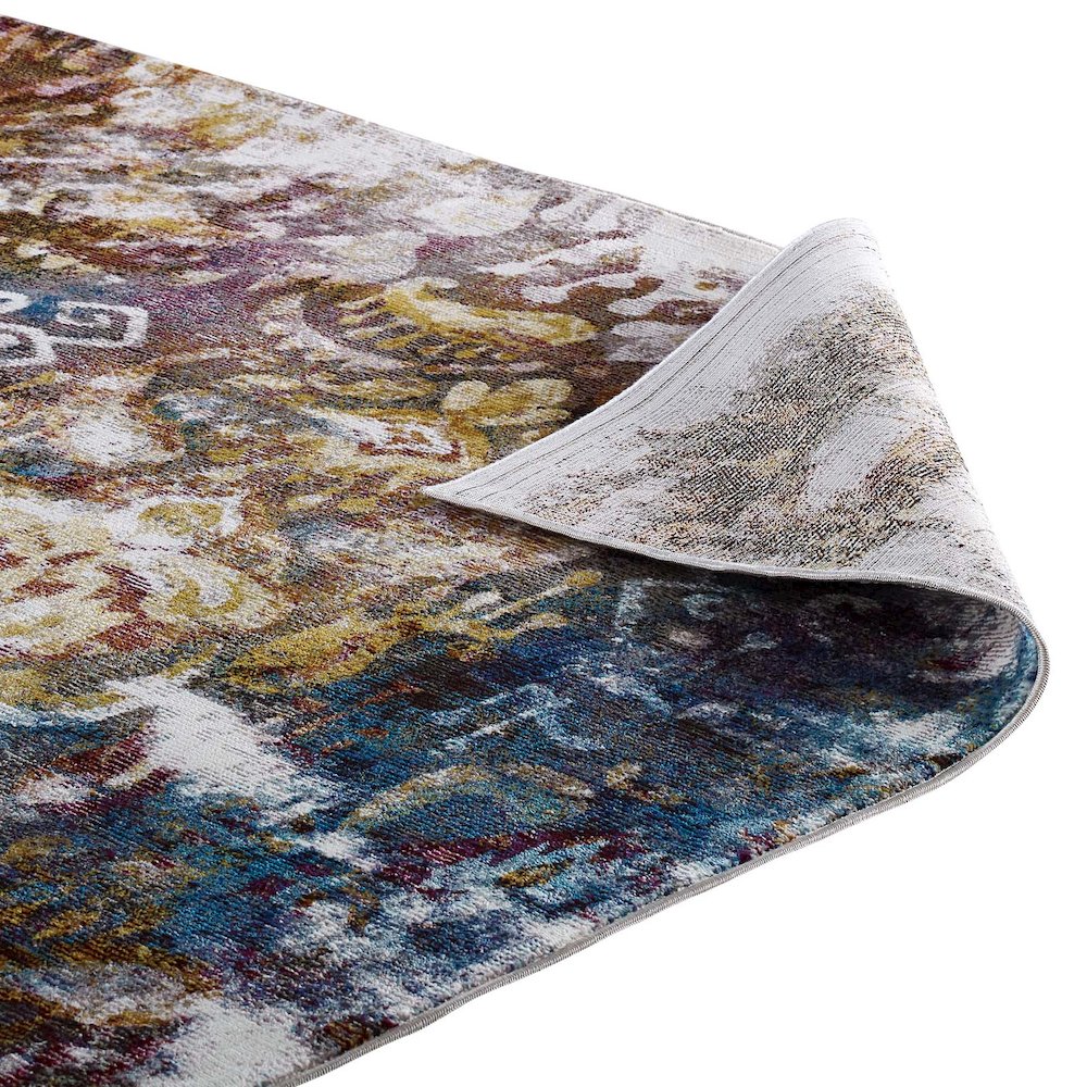 Jayla Transitional Distressed Vintage Floral Moroccan Trellis 4x6 Area Rug