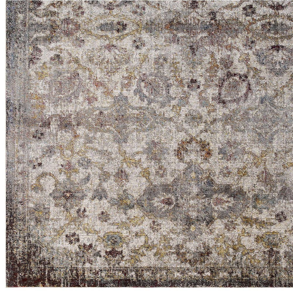 Success Kaede Distressed Vintage Floral Moroccan Trellis 5x8 Area Rug