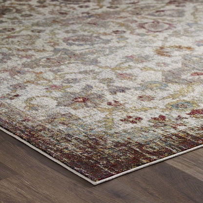 Success Kaede Distressed Vintage Floral Moroccan Trellis 5x8 Area Rug