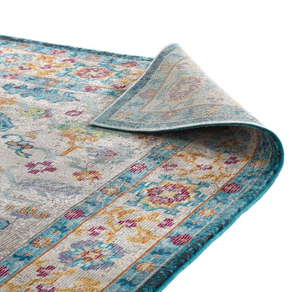 Success Anisah Distressed Floral Vintage Medallion 5x8 Area Rug