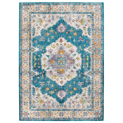 Success Anisah Distressed Floral Vintage Medallion 8x10 Area Rug