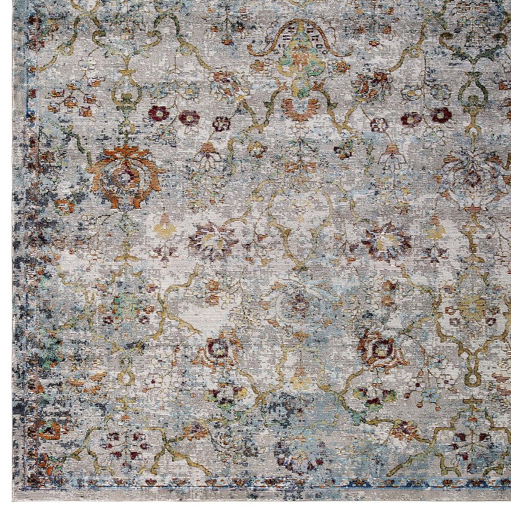 Success Manuka Distressed Vintage Floral Lattice 4x6 Area Rug
