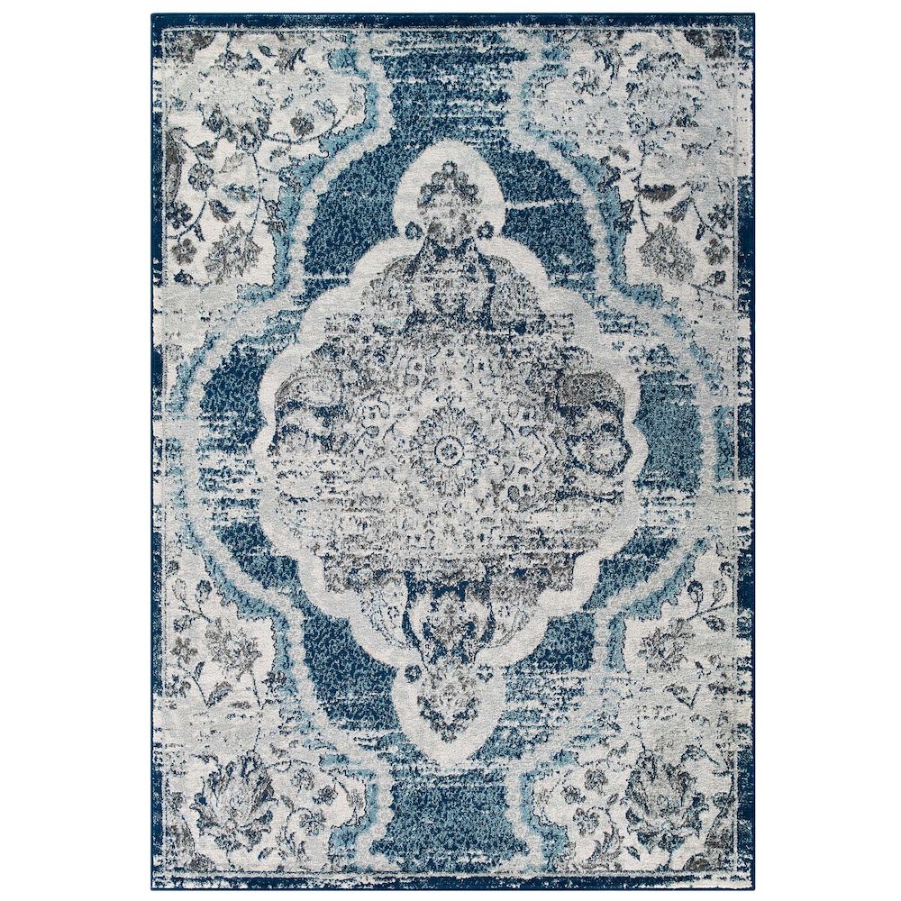 Entourage Malia Distressed Vintage Floral Vintage Medallion 5x8 Area Rug