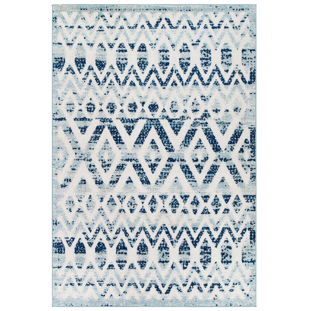 Tamako Diamond and Chevron Moroccan Trellis 5x8 Indoor / Outdoor Area Rug