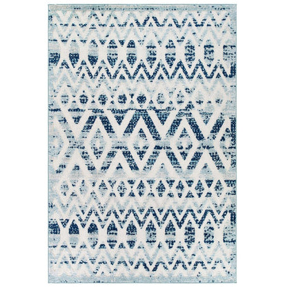 Tamako Diamond and Chevron Moroccan Trellis 5x8 Indoor / Outdoor Area Rug