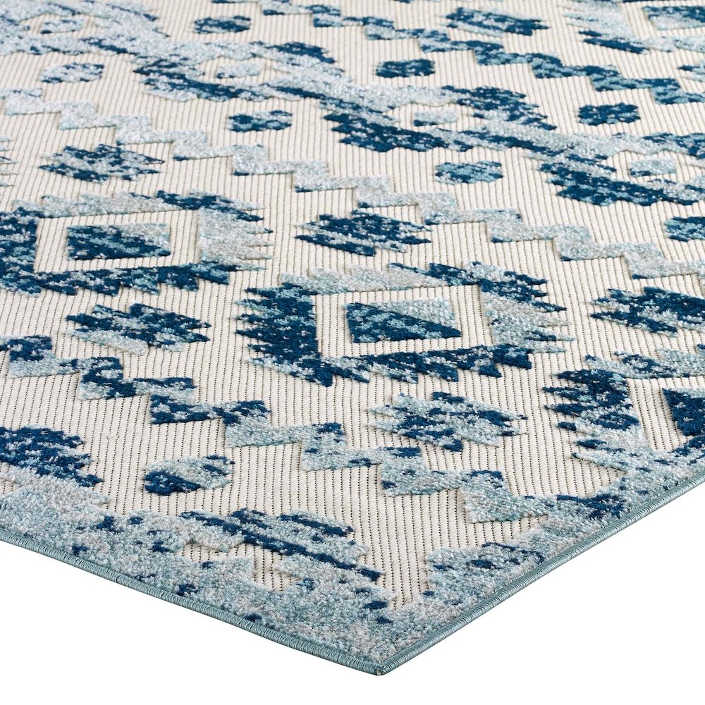 Takara Abstract Diamond Moroccan Trellis 8x10 Indoor and Outdoor Area Rug