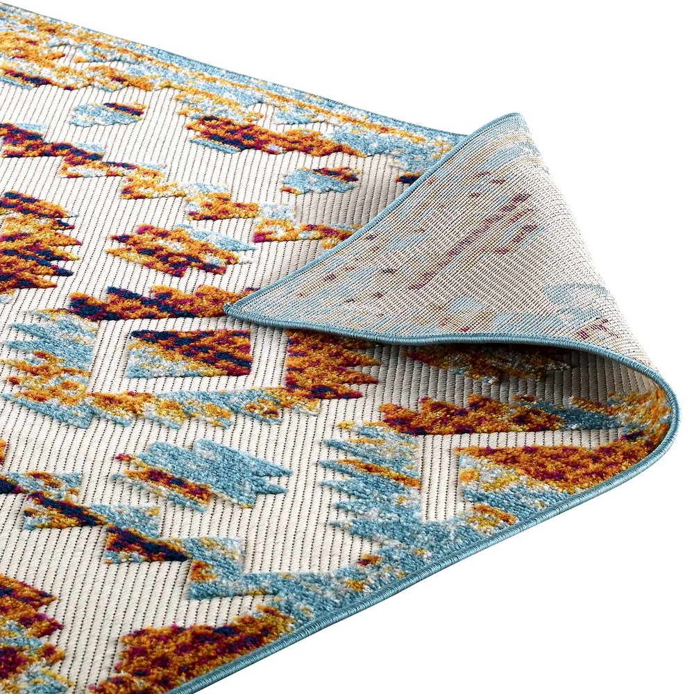 Reflect Takara Abstract Diamond Moroccan Trellis 5x8 Indoor and Outdoor Area Rug