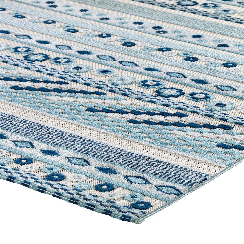 Cadhla Vintage Abstract Geometric Lattice 5x8 Indoor and Outdoor Area Rug