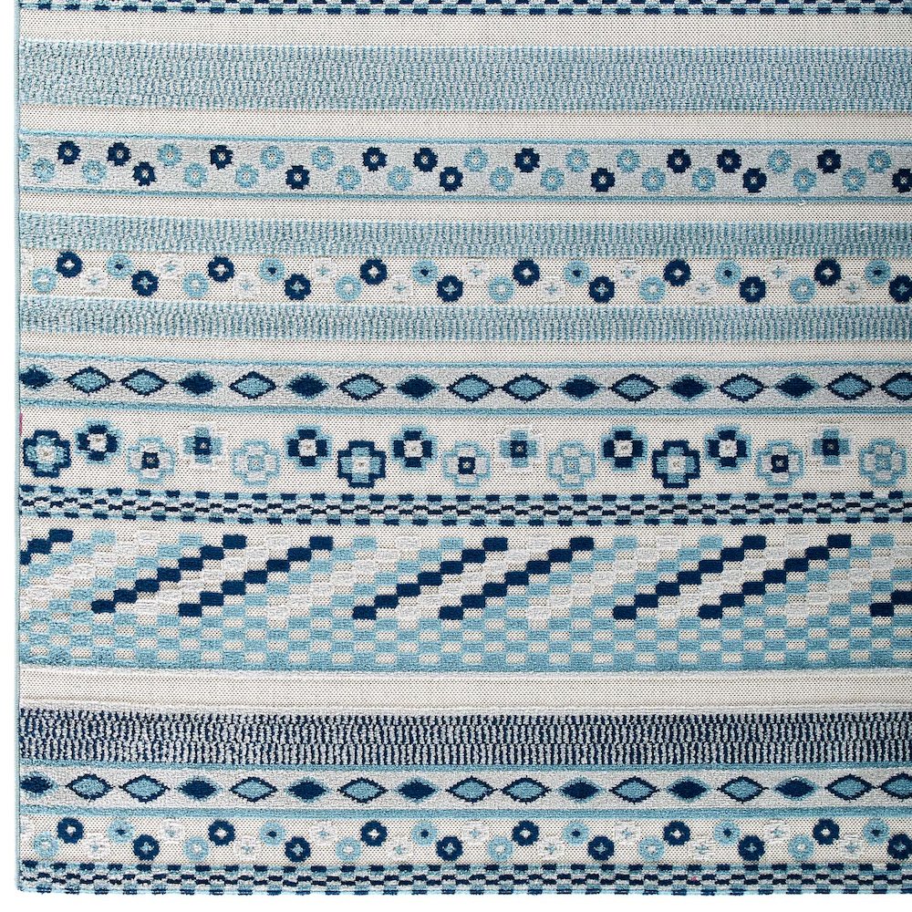 Cadhla Vintage Abstract Geometric Lattice 8x10 Indoor and Outdoor Area Rug