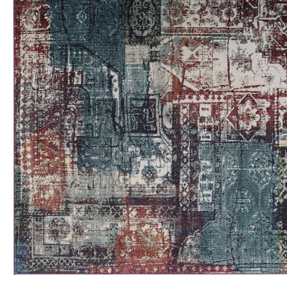 Tribute Elowen Contemporary Modern Vintage Mosaic 5x8 Area Rug