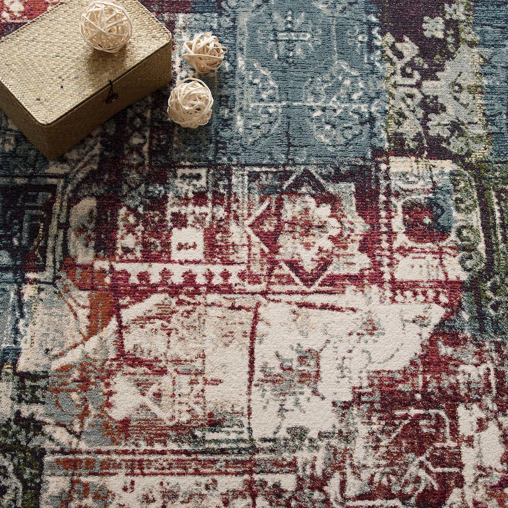 Tribute Elowen Contemporary Modern Vintage Mosaic 5x8 Area Rug