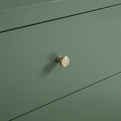 Vintage Green Nightstand with 3-Drawer Storage and Casual Design