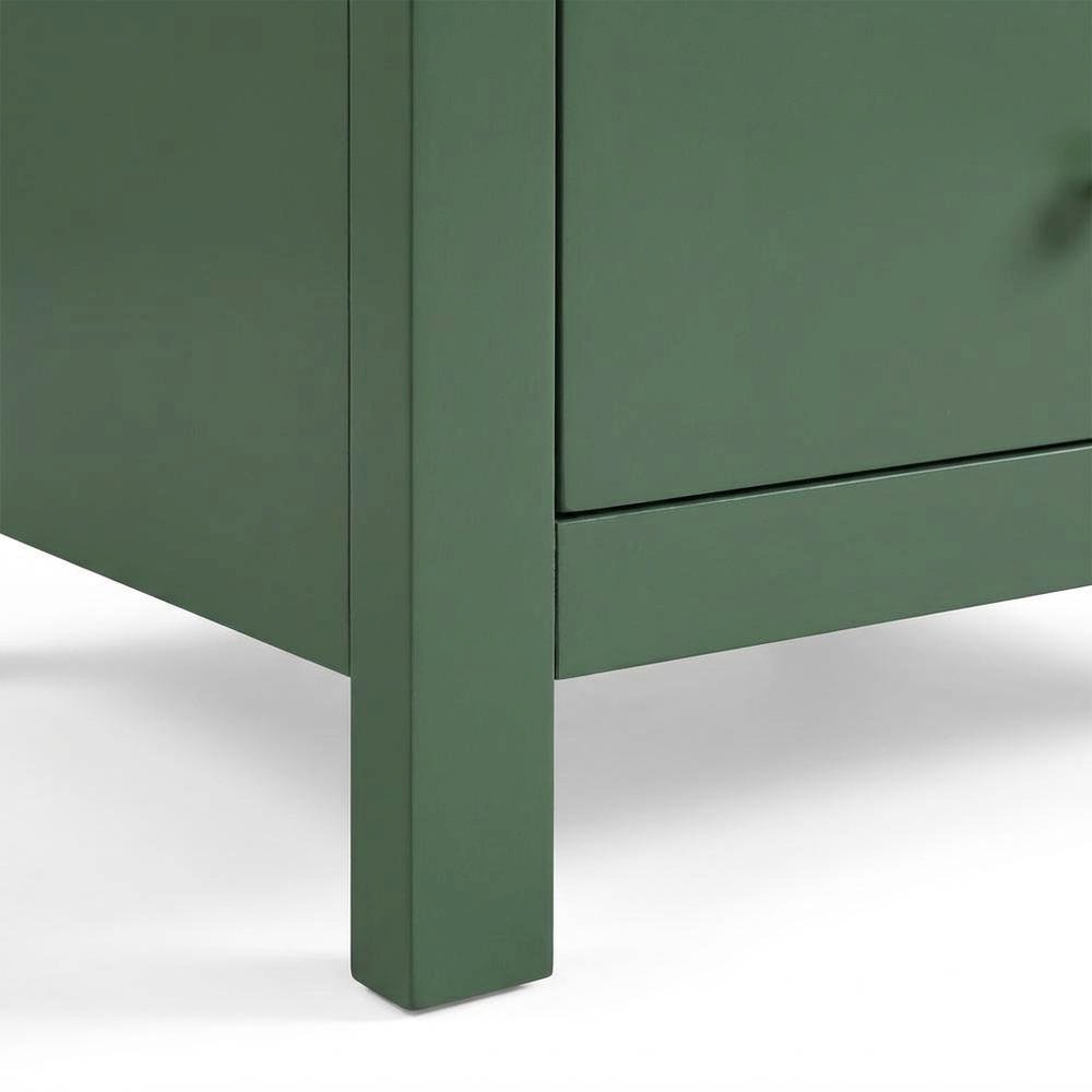 Vintage Green Nightstand with 3-Drawer Storage and Casual Design