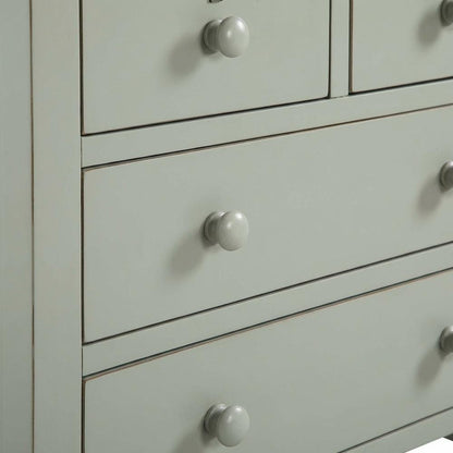 Antique Gray Nightstand with 4 Storage Drawers and Casual Style