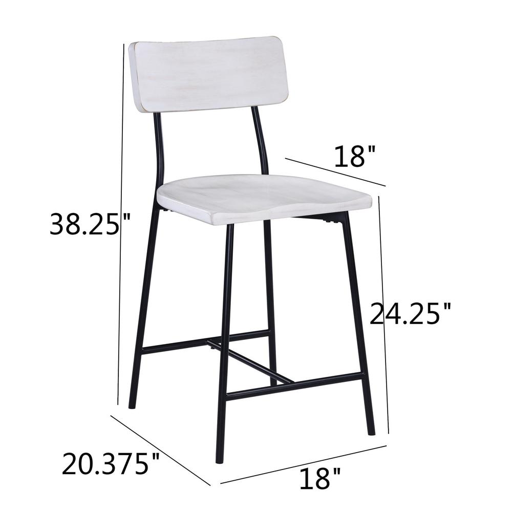 Bari Wood and Metal Modern Counter Stool