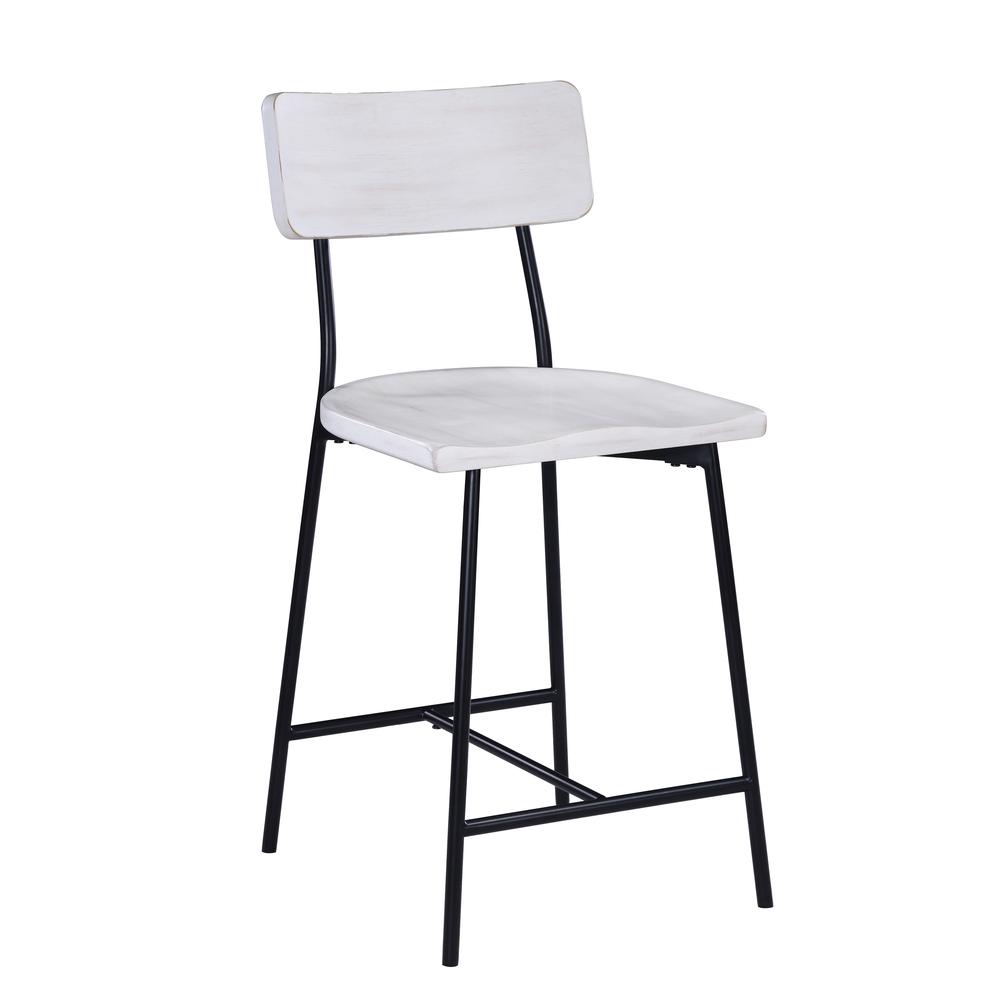 Bari Wood and Metal Modern Counter Stool